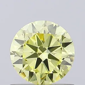 0.68ct ROUND Fancy Yellow VS1 Coloured Lab diamond