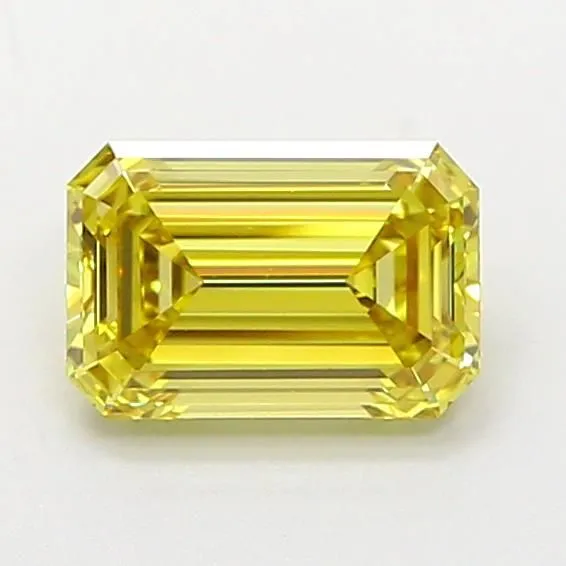 1.02ct EMERALD Fancy Yellow VS1 Coloured Lab diamond