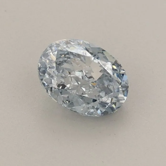0.58ct OVAL Fancy Intense Blue VVS2 Coloured Lab diamond
