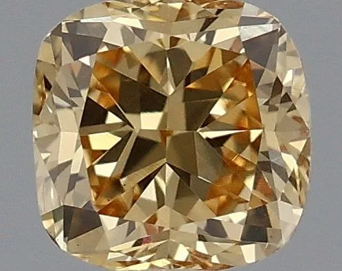 0.33ct CUSHION Fancy Intense Brownish Yellow VS1 Coloured Lab diamond