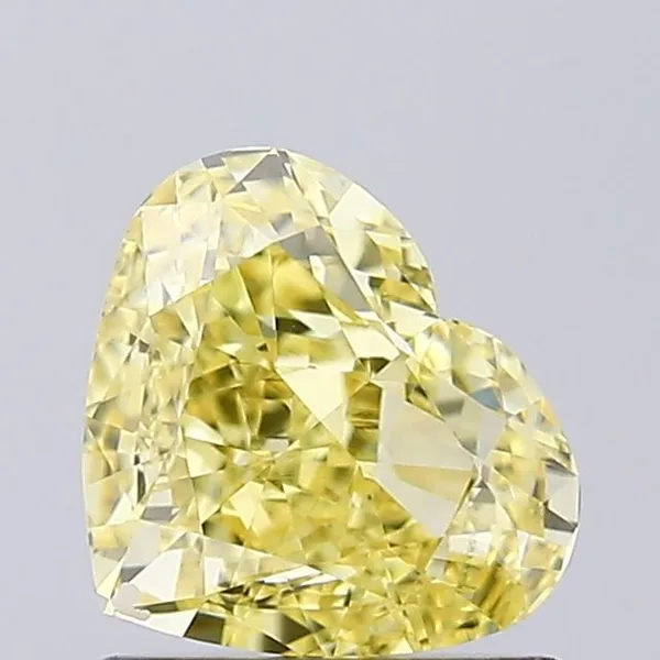 1.01ct HEART Fancy Intense Yellow VS1 Coloured Lab diamond