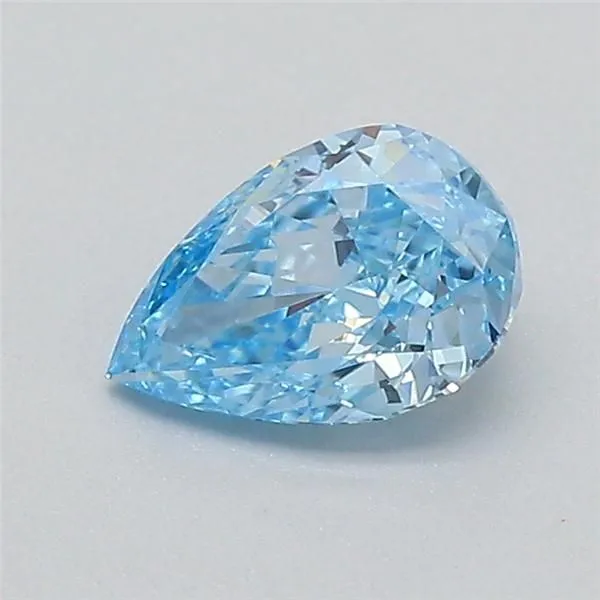 0.34ct PEAR Fancy Vivid Blue VVS1 Coloured Lab diamond