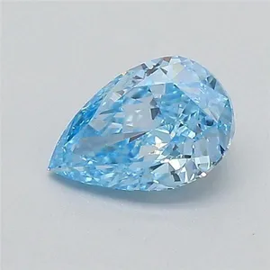 0.34ct PEAR Fancy Vivid Blue VVS1 Coloured Lab diamond