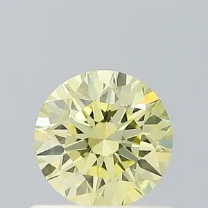 0.58ct ROUND Fancy Intense Yellow VS1 Coloured Lab diamond