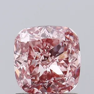 1.12ct CUSHION Fancy Intense Pink VVS2 Coloured Lab diamond