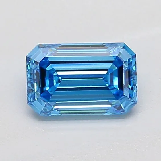 1.01ct EMERALD Fancy Vivid Blue VS1 Coloured Lab diamond