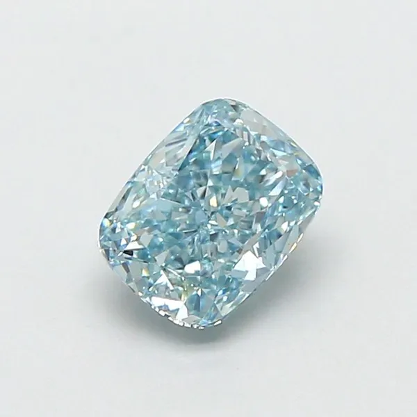 1.09ct CUSHION Fancy Vivid Blue VS1 Coloured Lab diamond