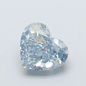 1.1ct HEART Fancy Light Blue VS1 Coloured Lab diamond