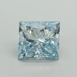 1ct PRINCESS Fancy Intense Blue VS2 Coloured Lab diamond