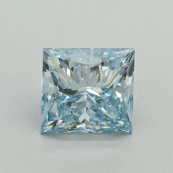 1ct PRINCESS Fancy Intense Blue VS2 Coloured Lab diamond