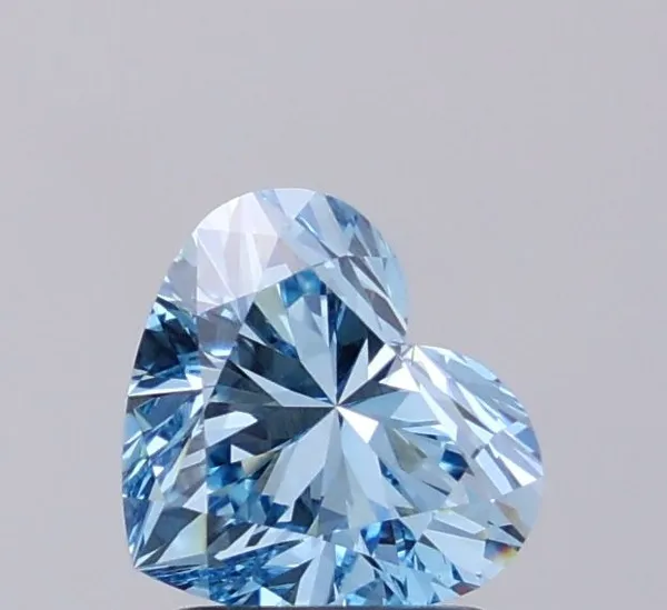 1.54ct HEART Fancy Vivid Blue VS1 Coloured Lab diamond
