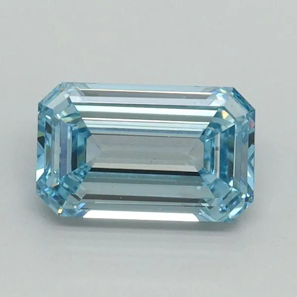 1.05ct EMERALD Fancy Intense Blue VVS2 Coloured Lab diamond
