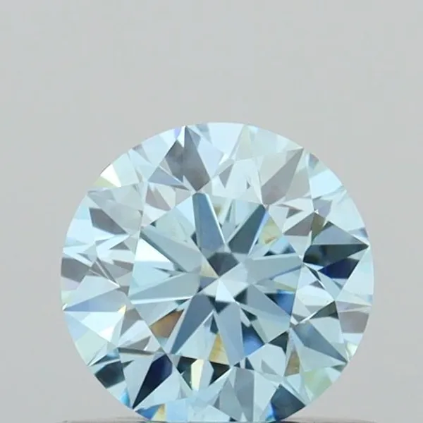 0.55ct ROUND Fancy Vivid Blue VVS2 Coloured Lab diamond
