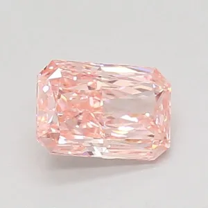 0.77ct RADIANT Fancy Vivid Pink VS1 Coloured Lab diamond