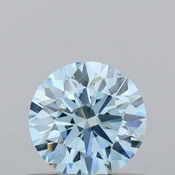 0.57ct ROUND Fancy Vivid Blue VS1 Coloured Lab diamond