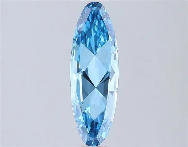 0.87ct OVAL Fancy Vivid Blue VS1 Coloured Lab diamond