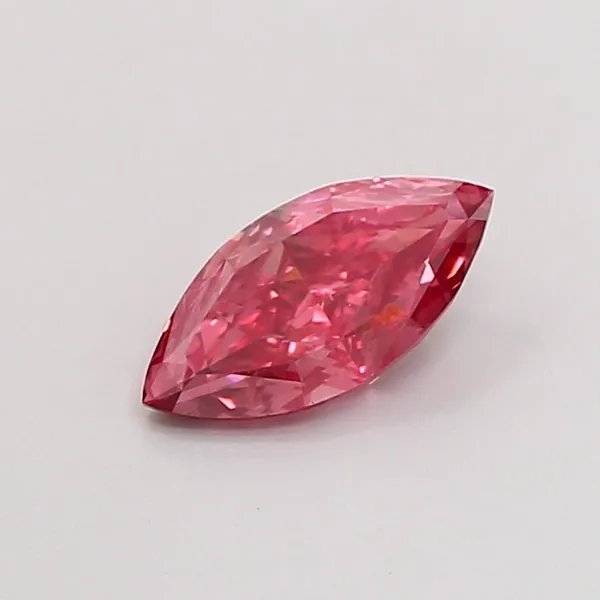 1ct MARQUISE Fancy Vivid Pink VS1 Coloured Lab diamond