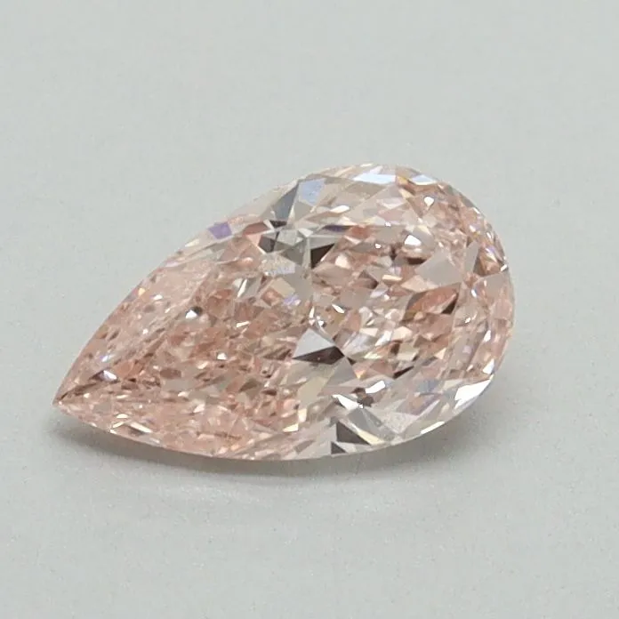 0.53ct PEAR Fancy Intense Pink VS2 Coloured Lab diamond