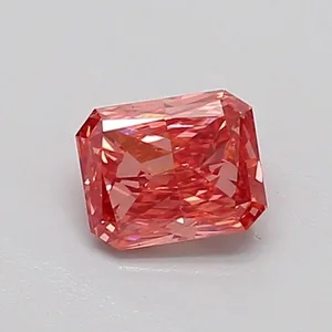 0.47ct RADIANT Fancy Vivid Brownish Pink VS1 Coloured Lab diamond