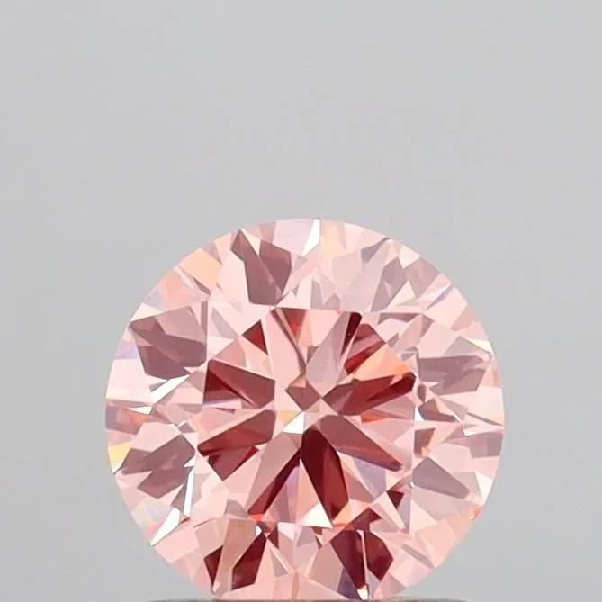 1.01ct ROUND Fancy Intense Pink VVS2 Coloured Lab diamond