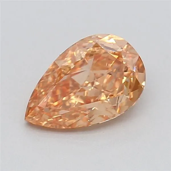 0.49ct PEAR Fancy Intense Brownish Yellow VVS2 Coloured Lab diamond