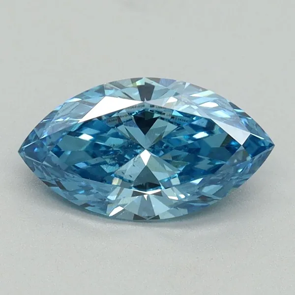 1.01ct MARQUISE Fancy Vivid Blue SI1 Coloured Lab diamond