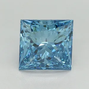 1.67ct PRINCESS Fancy Vivid Blue VS1 Coloured Lab diamond