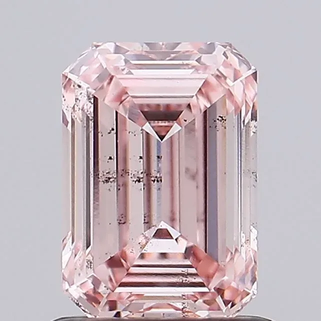 1.01ct EMERALD Fancy Pink SI1 Coloured Lab diamond