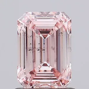 1.01ct EMERALD Fancy Pink SI1 Coloured Lab diamond