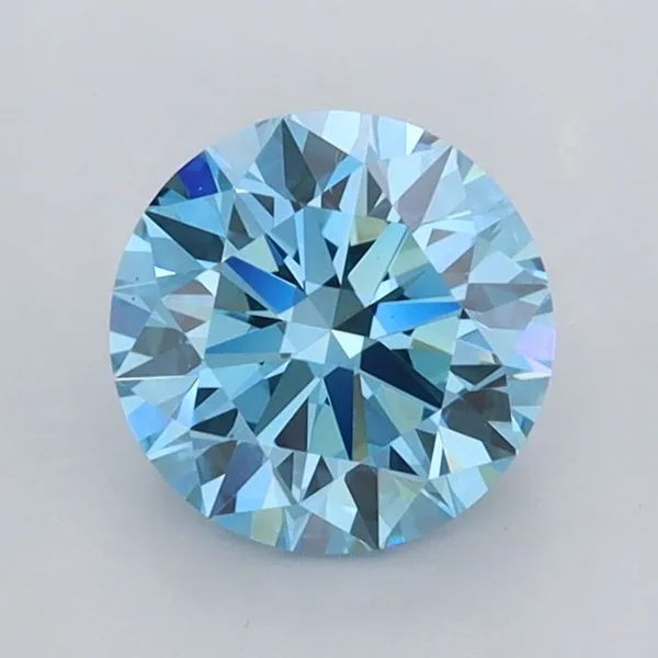 1ct ROUND Fancy Vivid Blue VS1 Coloured Lab diamond