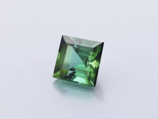 0.95ct Green Tourmaline, Square cut gemstone