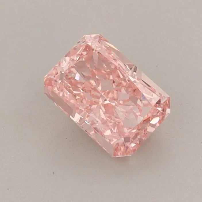 0.60ct RADIANT Fancy Vivid Pink VVS2 Coloured Lab diamond