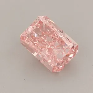 0.6ct RADIANT Fancy Vivid Pink VVS2 Coloured Lab diamond