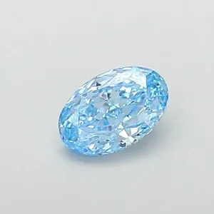 1ct OVAL Fancy Vivid Blue VVS2 Coloured Lab diamond