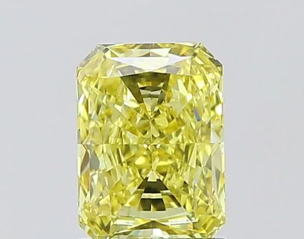 1.33ct RADIANT Fancy Intense Yellow VS2 Coloured Lab diamond