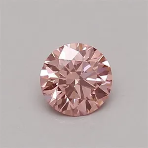 0.31ct ROUND Fancy Vivid Pink VS1 Coloured Lab diamond