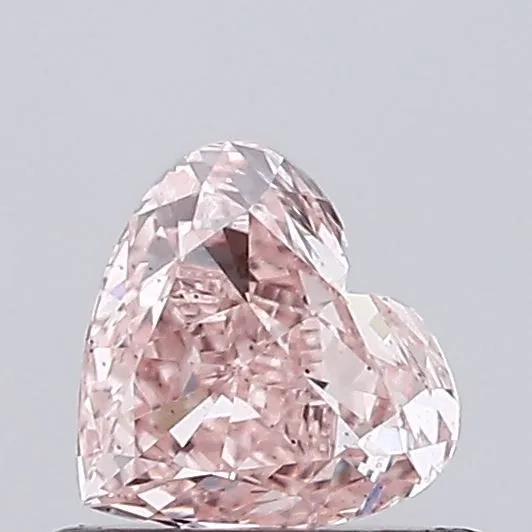 0.44ct HEART Fancy Intense Pink VS1 Coloured Lab diamond