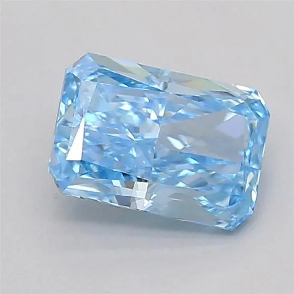 0.51ct RADIANT Fancy Vivid Blue VS1 Coloured Lab diamond