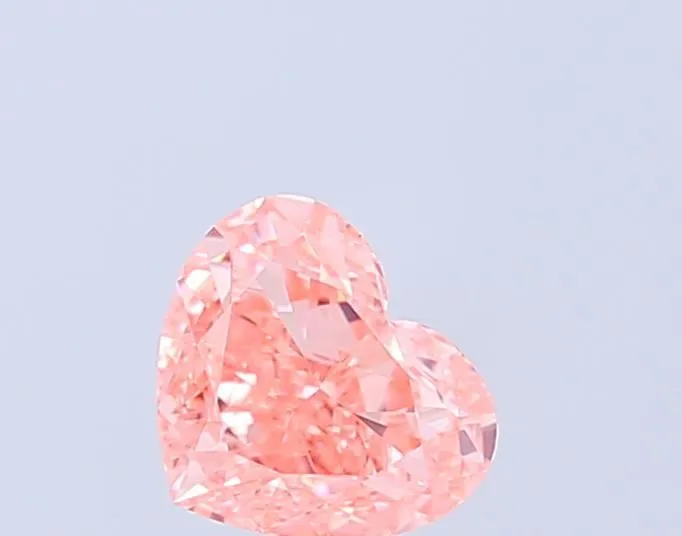 1.02ct HEART Fancy Vivid Pink VVS2 Coloured Lab diamond