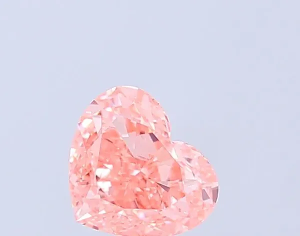 1.02ct HEART Fancy Vivid Pink VVS2 Coloured Lab diamond