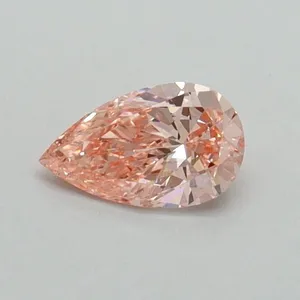 0.35ct PEAR Fancy Vivid Pink VS2 Coloured Lab diamond