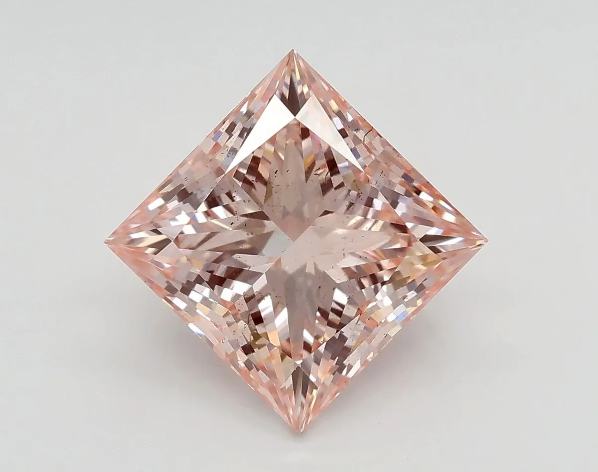 3.20ct PRINCESS Fancy Intense Pink SI1 Coloured Lab diamond