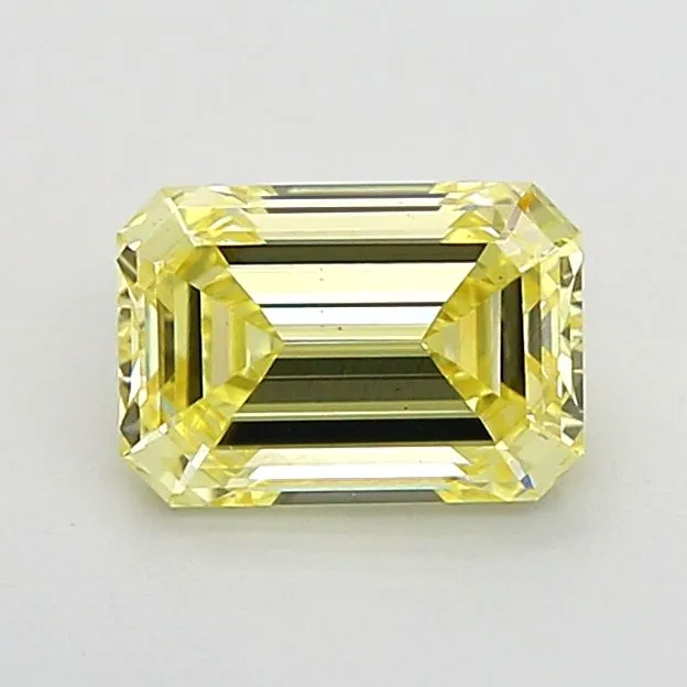 1.05ct EMERALD Fancy Yellow VS1 Coloured Lab diamond