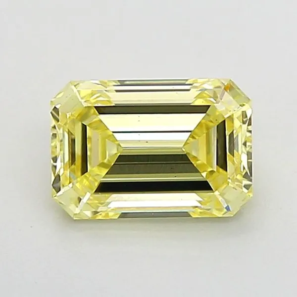 1.05ct EMERALD Fancy Yellow VS1 Coloured Lab diamond