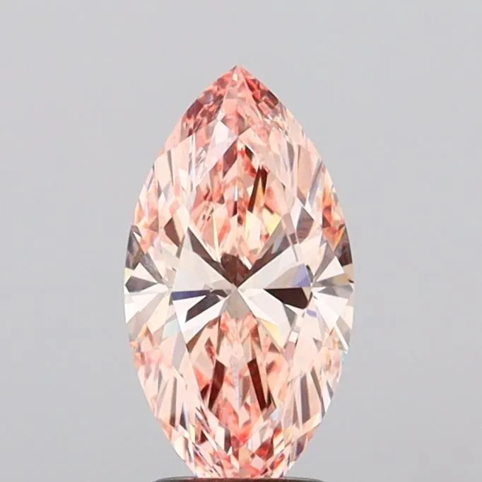 1.99ct MARQUISE Fancy Orange Pink VS1 Coloured Lab diamond