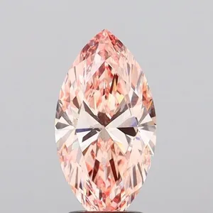 1.99ct MARQUISE Fancy Orange Pink VS1 Coloured Lab diamond