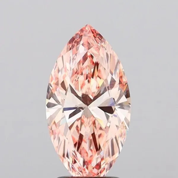 1.99ct MARQUISE Fancy Orange Pink VS1 Coloured Lab diamond