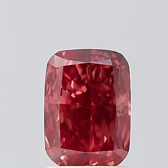 1.07ct CUSHION Fancy Vivid Brownish Pink VS1 Coloured Lab diamond