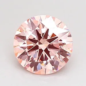 1.03ct ROUND Fancy Intense Pink VS2 Coloured Lab diamond