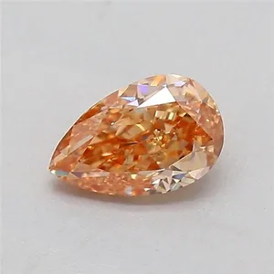 0.35ct PEAR Fancy Brown Yellow VS1 Coloured Lab diamond
